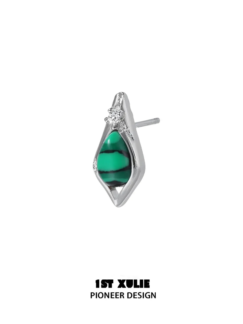 "Stone Age" Platinum Plated Natural Gemstone Stud Earrings - Image 15