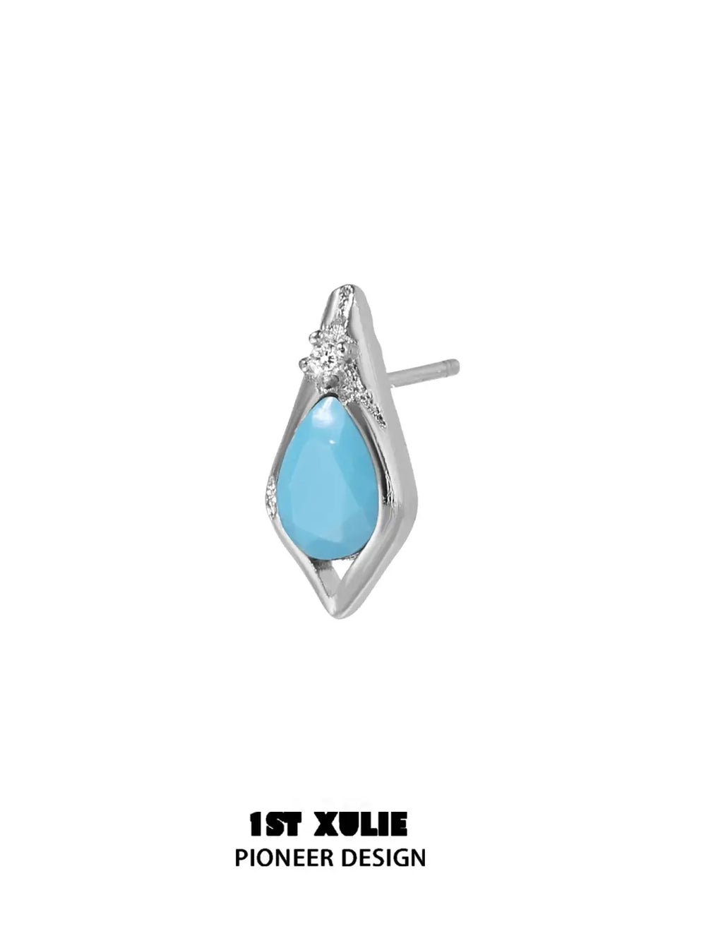 "Stone Age" Platinum Plated Natural Gemstone Stud Earrings - Image 17