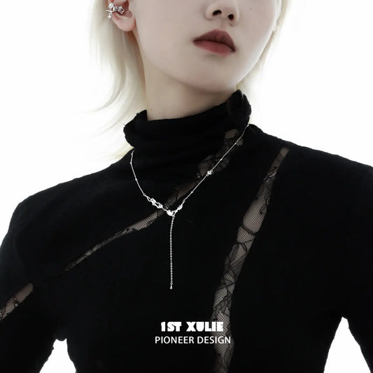 1ST XULIE "Silver Angel" Polygonal Zircon Ear Clips in 925 Sterling Silver - Packaging View