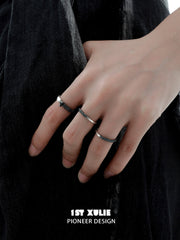 1ST XULIE "Scorch" Adjustable Gradient Ring in 925 Sterling Silver - Lifestyle Shot
