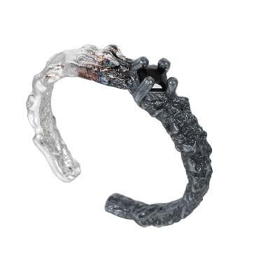 1ST XULIE "Scorch" Adjustable Gradient Ring in 925 Sterling Silver - Alternate Product View