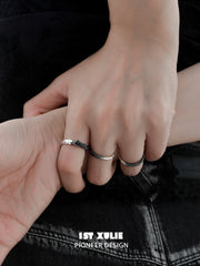 1ST XULIE "Scorch" Adjustable Gradient Ring in 925 Sterling Silver - Side View