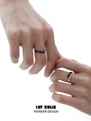 1ST XULIE "Scorch" Textured Detachable Rings in 925 Sterling Silver - Product View