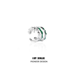 1ST XULIE "Slytherin House" Snake Ear Clip in 925 Sterling Silver - Lifestyle Shot