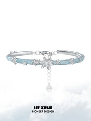 1ST XULIE "Snow Land" Snowflake Charm Bracelet in Platinum Plated - Packaging View