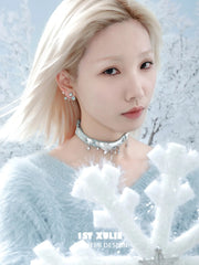 1ST XULIE "Snow Land" Snowflake Convertible Choker in Microfiber and Platinum - Product View