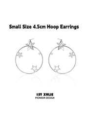 1ST XULIE Jewelry "WISHING STAR" Star Charm Hoop Earrings in Brass - Packaging View