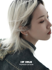 1ST XULIE "Starfall" Celestial Meteorite Stud Earrings in Platinum & Gold - Packaging View