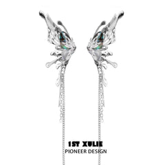 1ST XULIE "Butterfly Wasteland" Statement Butterfly Tassel Ear Clips in 24K Gold Plated - Packaging View