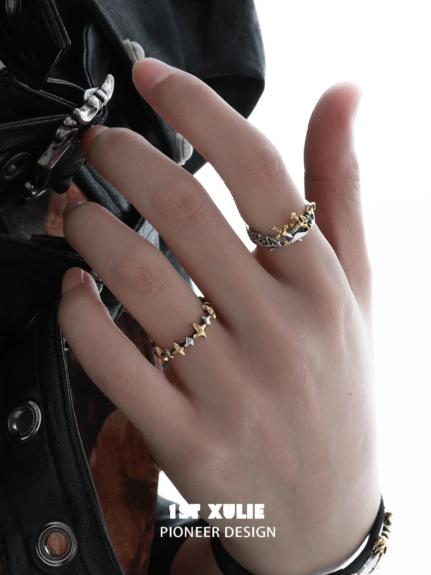 1ST XULIE Jewelry "Knight's Oath" Sword Ring in 925 Sterling Silver - Angle 1