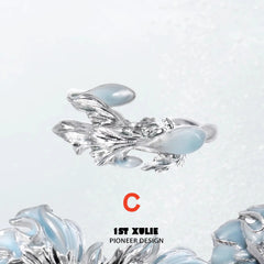 1ST XULIE "The Sea" Goldfish Jewelry Collection's Adjustable Rings in 925 Silver - Product View