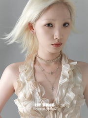 1ST XULIE Jewelry "Bastet" Vintage Iris Drop Earrings in 18K Gold Plated - Product View