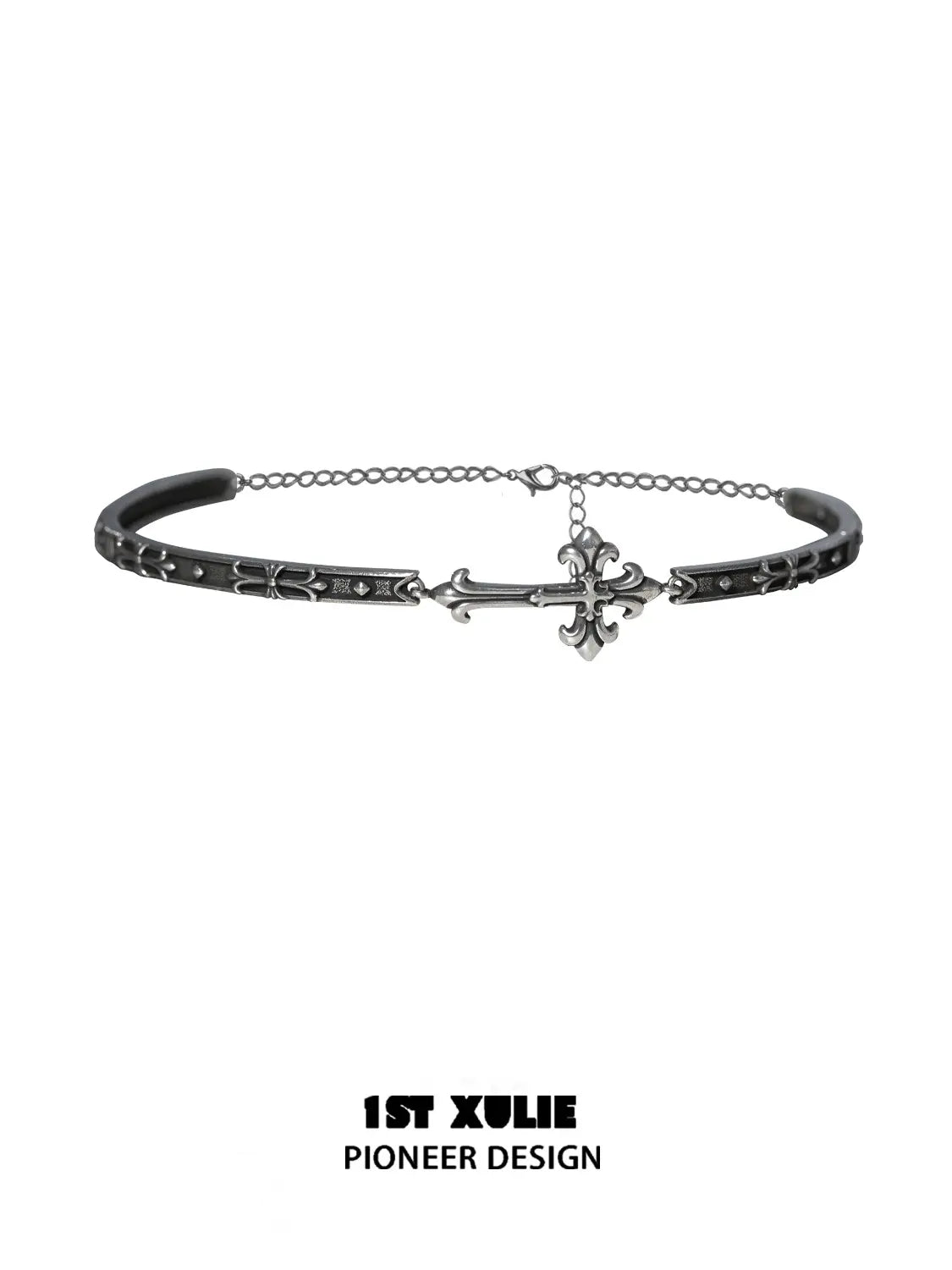 1ST XULIE "Irises" Vintage Iris Pendant Necklace in Antiqued Silver - Packaging View