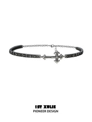 1ST XULIE "Irises" Vintage Iris Pendant Necklace in Antiqued Silver - Packaging View