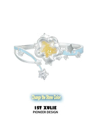 1ST XULIE Jewelry "WISHING STAR" Wishing Star Flip Bangle in Rhodium Plated Brass - Packaging View