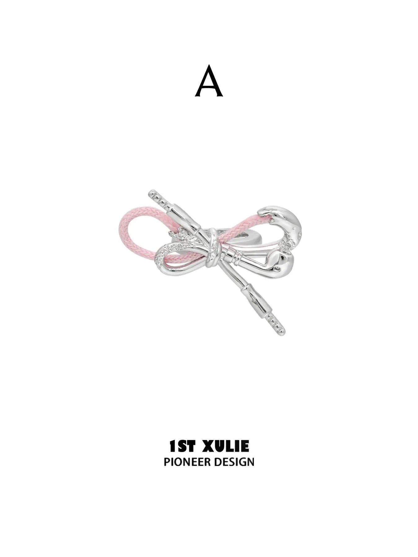 1ST XULIE Jewelry "MILLENNIUM SIGNAL" Y2K Earphone Bow Hair Clips - Product View