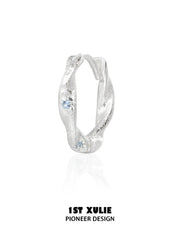 1ST XULIE Jewelry "Silver Angel" Everyday Zirconia Dainty Cartilage Huggie Hoop Earrings in 925 Sterling Silver - Packaging View