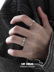 1ST XULIE Jewelry "Irises" Adjustable Iris Zirconia Ring in 925 Sterling Silver - Lifestyle Shot