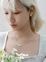 1ST XULIE Jewelry "DAISY" Blooming Daisy Pendant Necklace in 925 Sterling Silver - Product View