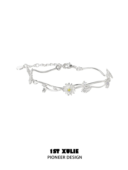 1ST XULIE Jewelry "DAISY" Dainty Daisy Bracelet in 925 Sterling Silver - Packaging View