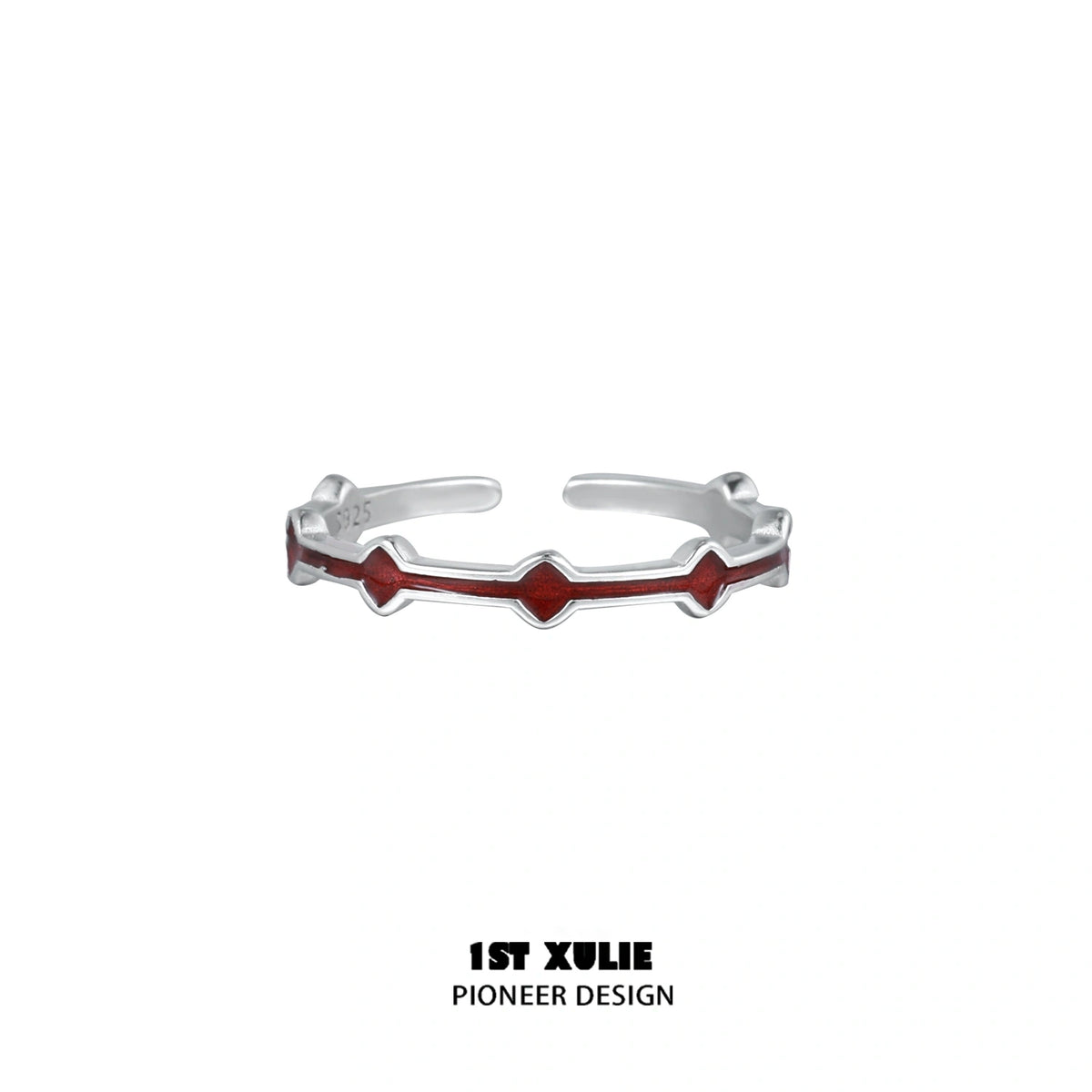 1ST XULIE "Snake Bite" Gothic Snake and Cross Stacking Rings in 925 Sterling Silver - Lifestyle Shot