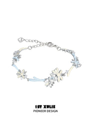 1ST XULIE Jewelry "DAISY" Handcrafted Enamel Daisy Charm Bracelet in Jeweler's Brass - Packaging View