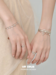 1ST XULIE Jewelry "Bastet" Iris Dangle Adjustable Ring in 18K Gold Plated - Product View