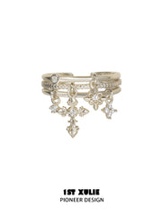 1ST XULIE Jewelry "Bastet" Iris Dangle Adjustable Ring in 18K Gold Plated - Packaging View