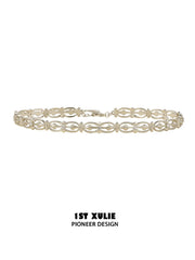 1ST XULIE Jewelry "Bastet" Layered Iris Pendant Necklace in Light Gold Plated Brass - Packaging View