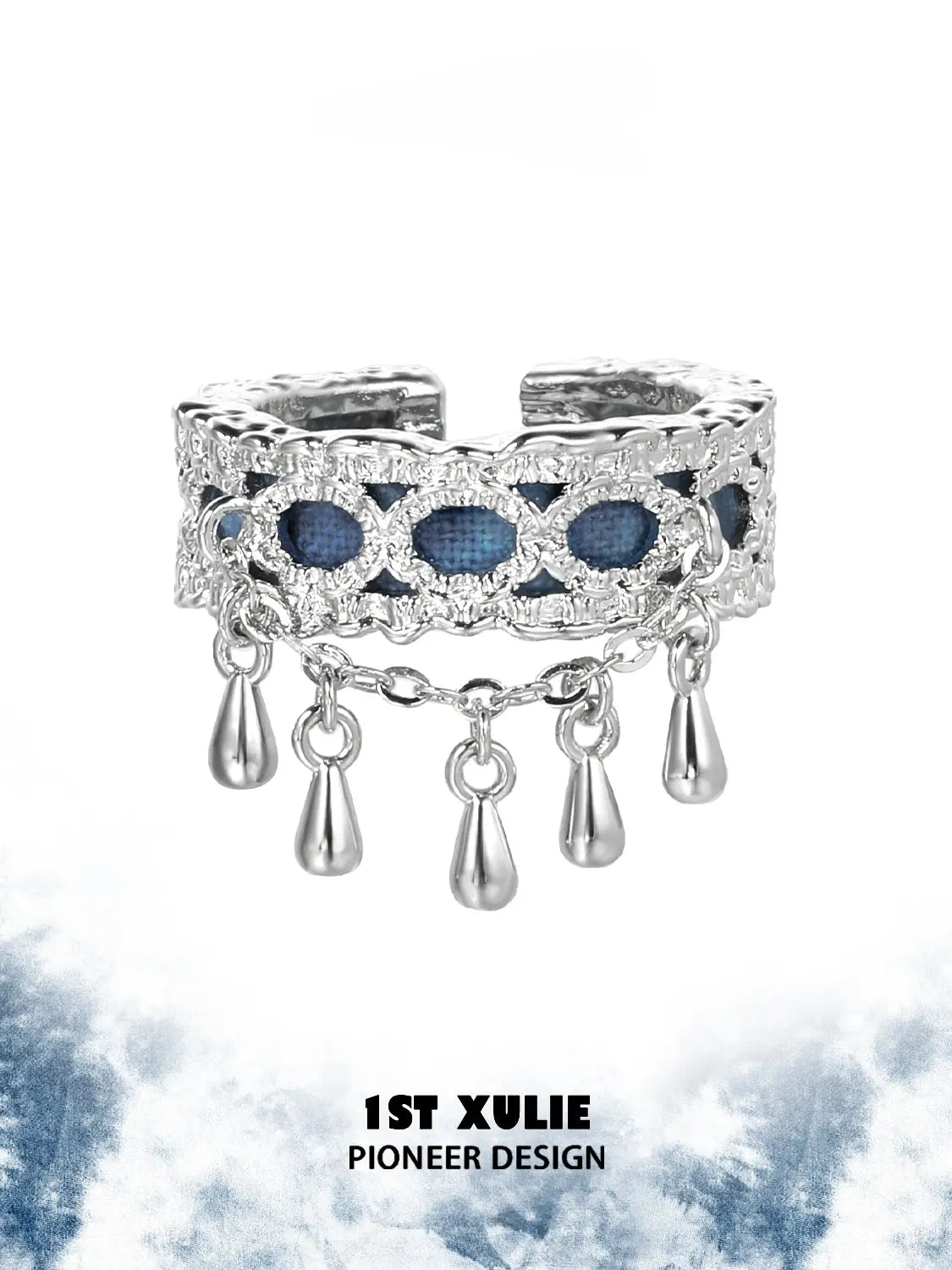 1ST XULIE Jewelry "MIAO" Tassel Ethnic Statement Ring - On Model
