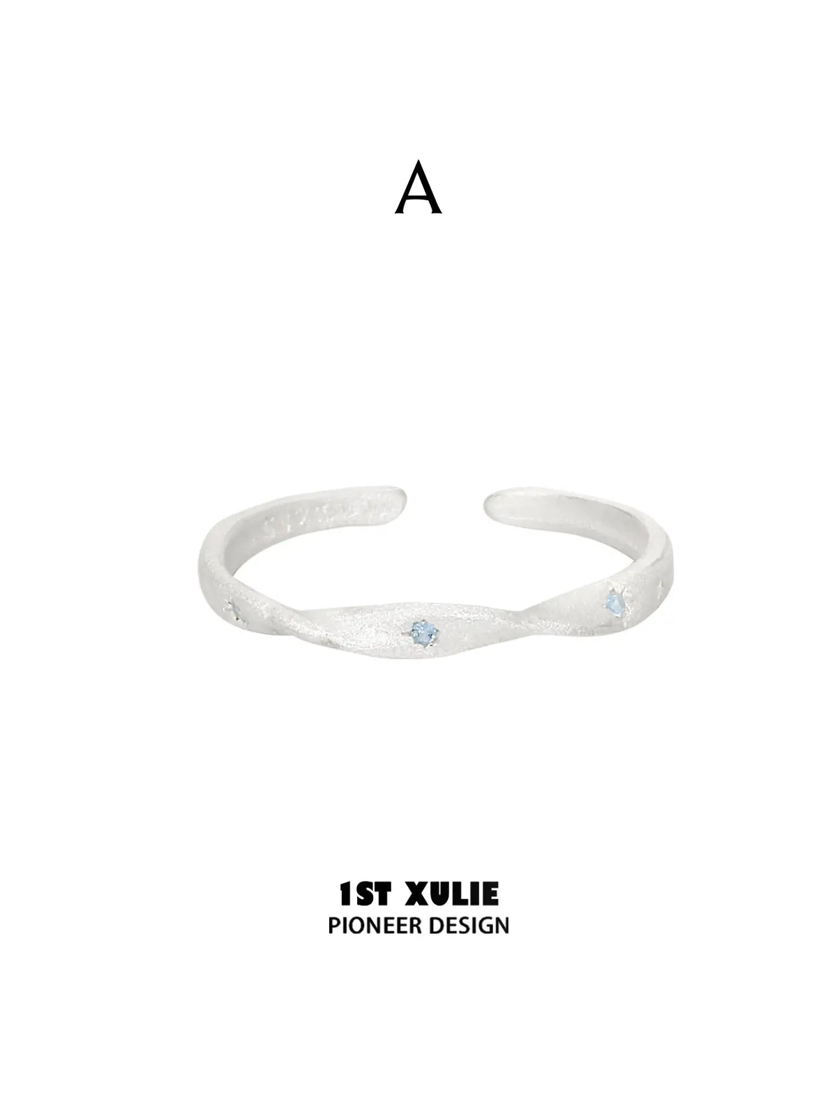 1ST XULIE Jewelry "Silver Angel" Twisted Zirconia Starlight Ring in 925 Sterling Silver - Packaging View