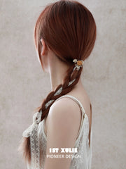 1ST XULIE Jewelry "Lace Rose" Victorian Lace Rose Hair Clip in 18K Gold Plated Brass - Side View
