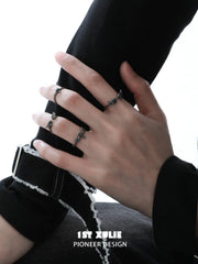 1ST XULIE Jewelry "FALLEN ANGEL" Vintage Fallen Angel Cross Ring in 925 Sterling Silver - Angle 2