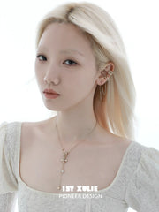 1ST XULIE "Bastet" Vintage Iris Ear Cuffs in Platinum Plated - Product View