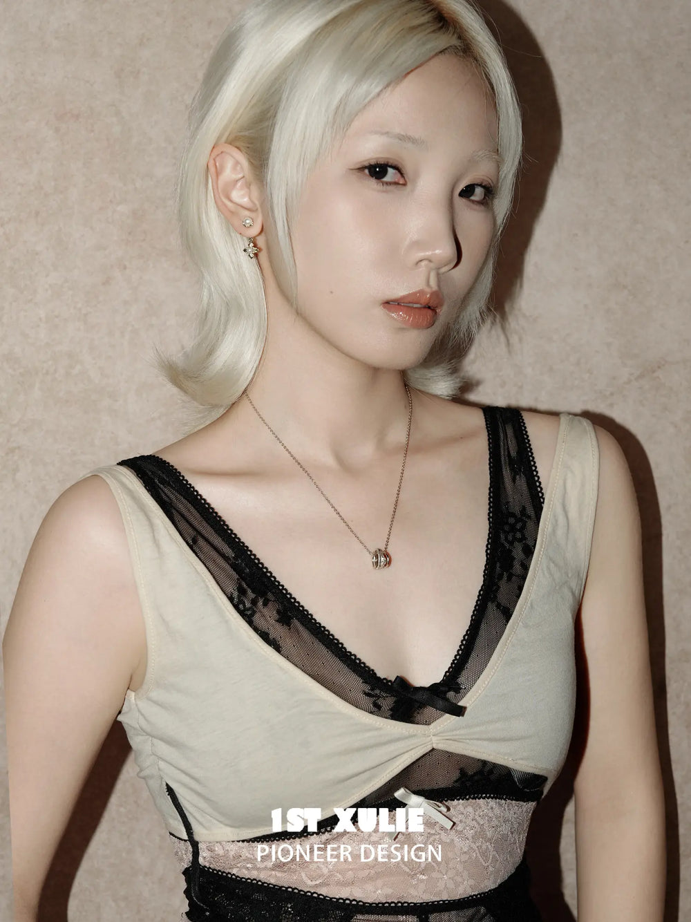 1ST XULIE Jewelry "Bastet" Vintage Iris Zirconia Pendant Necklace in 18K Gold Plated Brass - Angle View 2