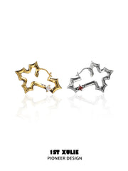 1ST XULIE Jewelry "Bastet" Vintage Zirconia Iris Cross Statement Stud Earrings - Packaging View