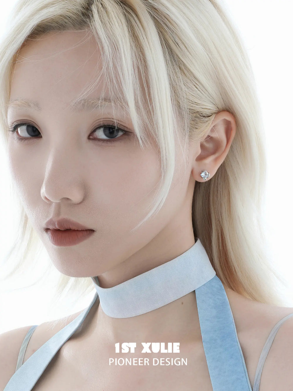 1ST XULIE Jewelry "Snake Bite" Zircon Rhombus Snake Stud Earrings in 925 Sterling Silver - Side View