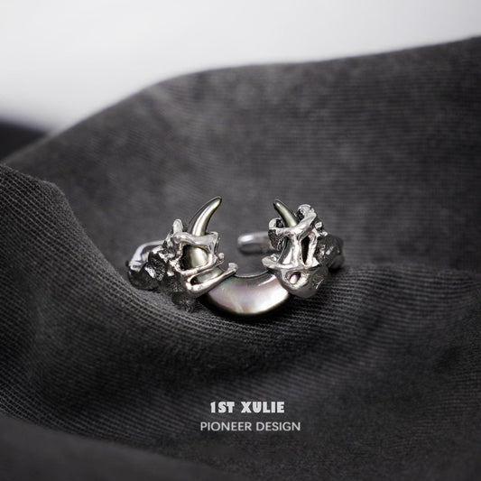 MYTH OF THE MOON Sterling Silver Adjustable Opening Ring™ - 1ST XULIE