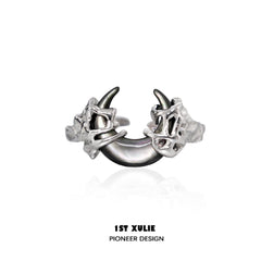 MYTH OF THE MOON Sterling Silver Adjustable Opening Ring™ - 1ST XULIE