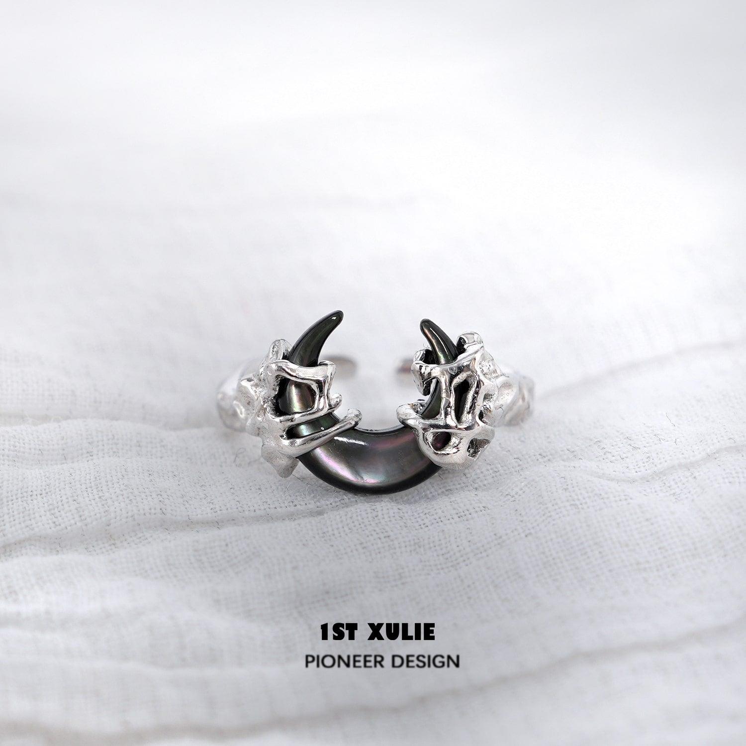 MYTH OF THE MOON Sterling Silver Adjustable Opening Ring™ - 1ST XULIE