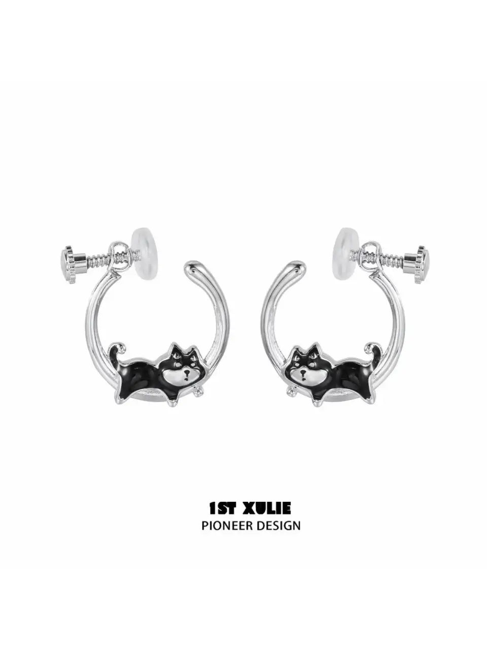 グラフィティパピー 18Kプラチナメッキ レイジーハスキーイヤリング™