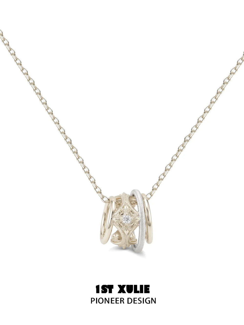 "Bastet" 18K Gold Plated Vintage Iris Zirconia Pendant Necklace - Image 11