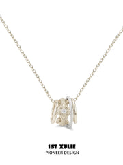 "Bastet" 18K Gold Plated Vintage Iris Zirconia Pendant Necklace - Image 11