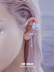 ATLANTIS 18K Platinum Plating Ocean World Fish Scale Ear Cuff Ear Clips™