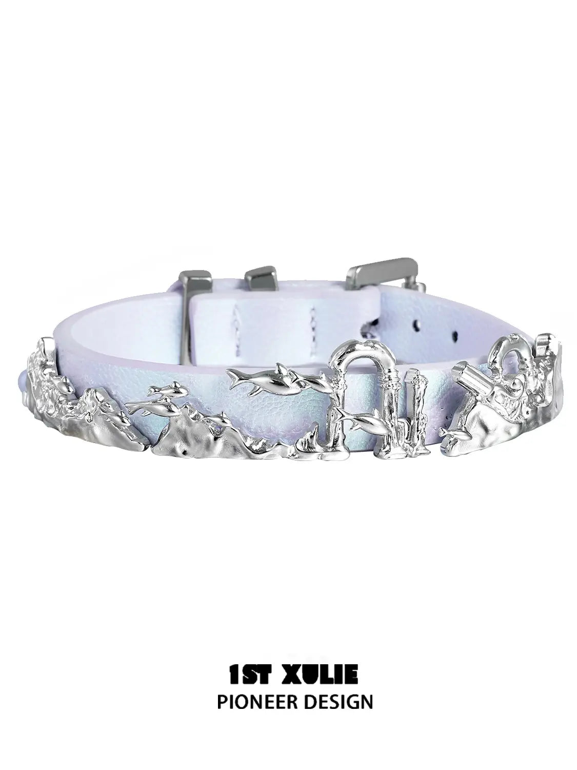ATLANTIS Ocean World Pull-Adjustable Whale ＆ Pears Leather Bracelet™