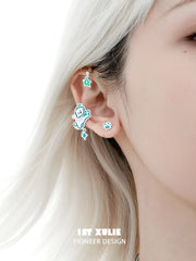 Angel Cuties 18k Platinum Plated Kitten ＆ Puppy Ear Hook Clips Ear Clips™