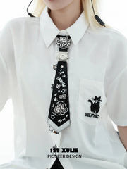 Angel Cuties Graffiti Kitten Microfiber Leather Tie™