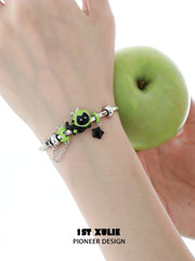 Cuties' Appleland 18k Platinum Plated Kitten ＆ Puppy Bangle Bracelet™