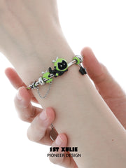 Cuties' Appleland 18k Platinum Plated Kitten ＆ Puppy Bangle Bracelet™