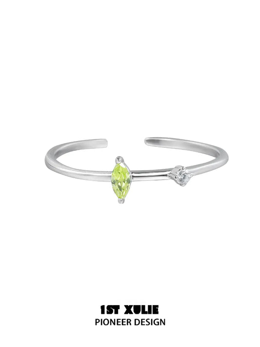 Cuties' Appleland 925 Sterling Silver Apple Green Simple Open Ring™